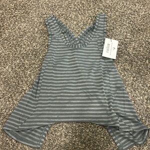 XS Ziya Active Gray Nimbus Split Back Tank